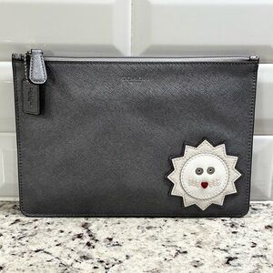 Coach White Lion Novelty Large Darcy Clutch NWOT